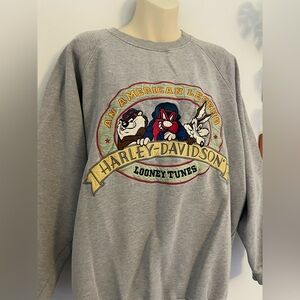 Vintage 90s Acme Clothing Harley-Davidson Looney Tunes crewneck sweatshirt XXL